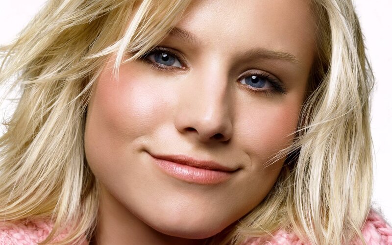 blonde woman with blue eyes
