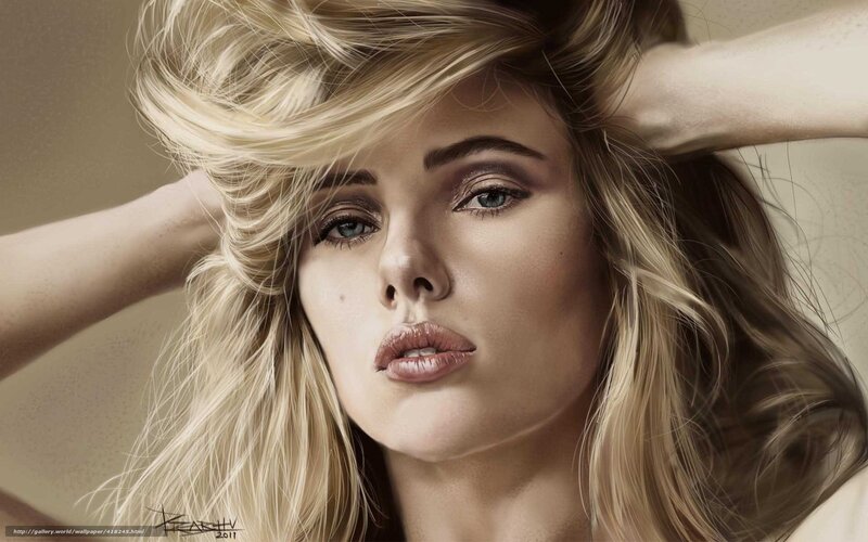 blonde woman with blue eyes
