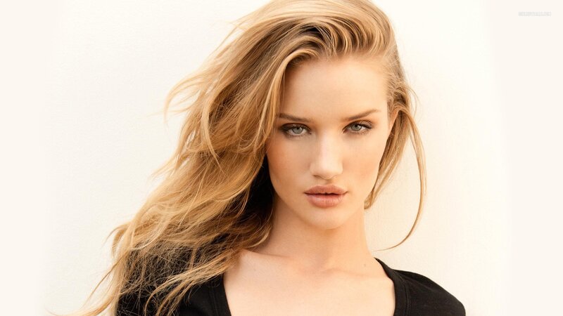 blonde woman with blue eyes