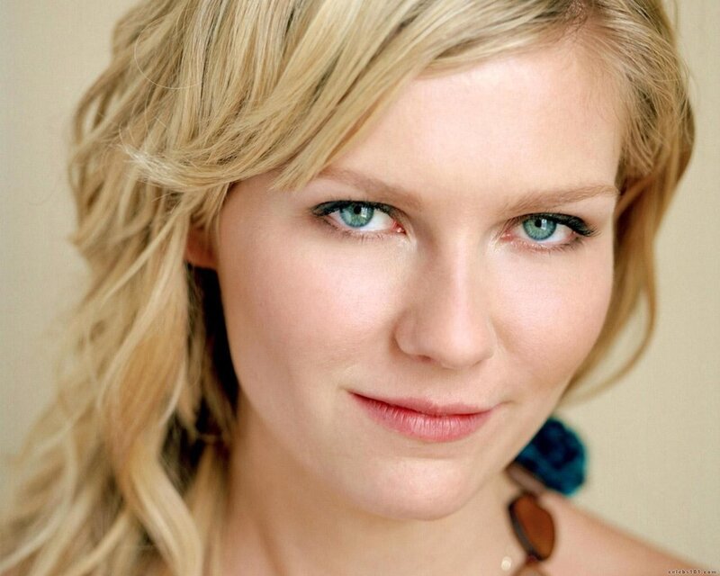 blonde woman with blue eyes