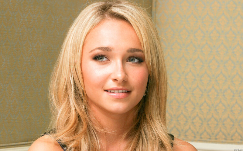 blonde woman with blue eyes