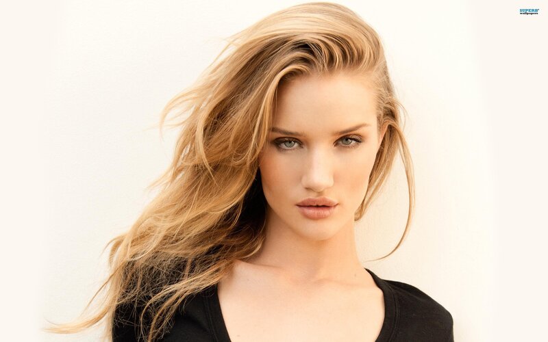 blonde woman with blue eyes