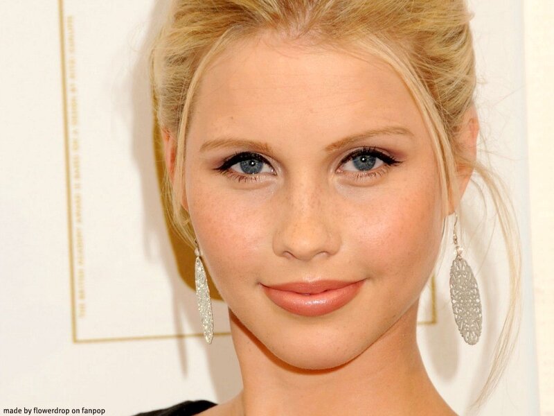 blonde woman with blue eyes
