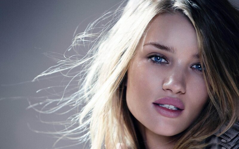 blonde woman with blue eyes