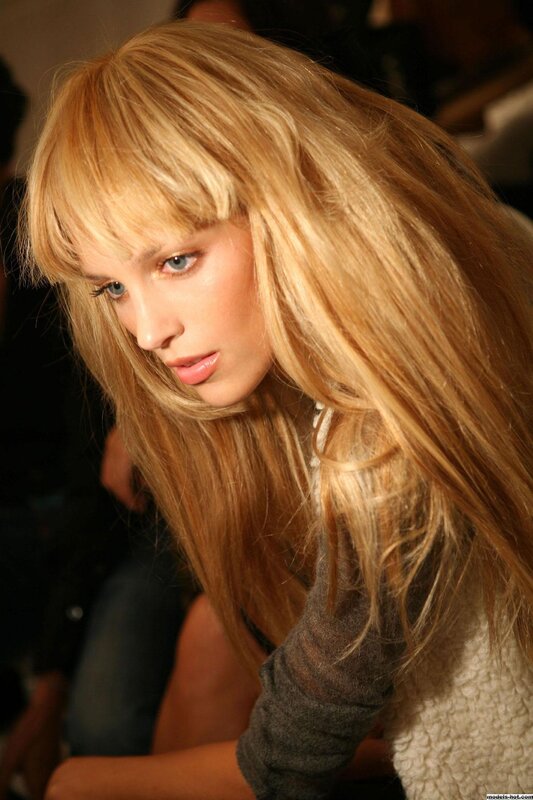 blonde woman with blue eyes