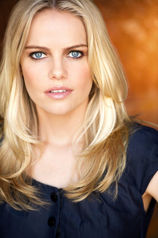 blonde woman with blue eyes