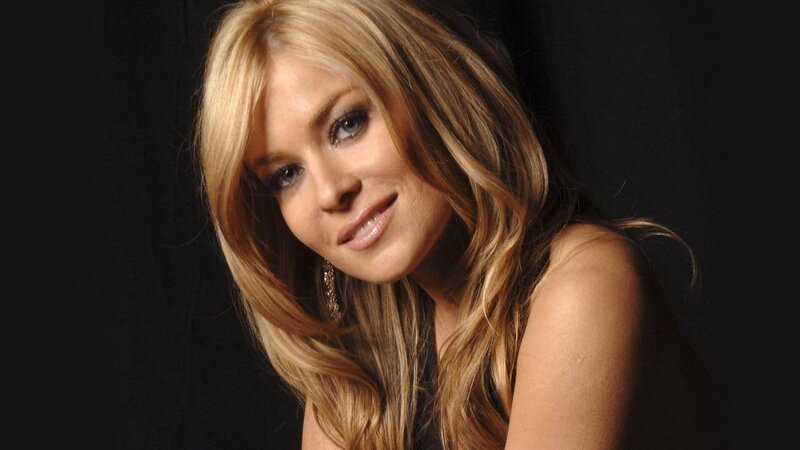 blonde woman with blue eyes