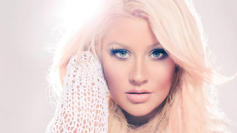blonde woman with blue eyes
