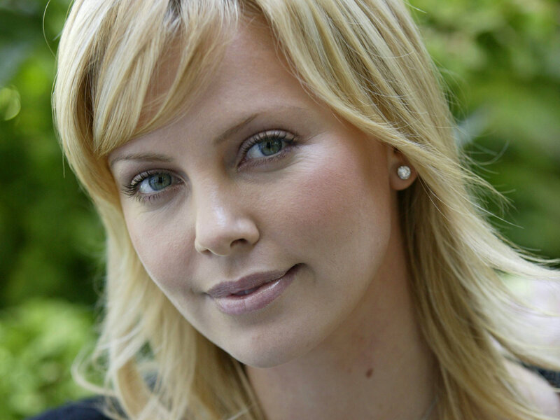 blonde woman with blue eyes