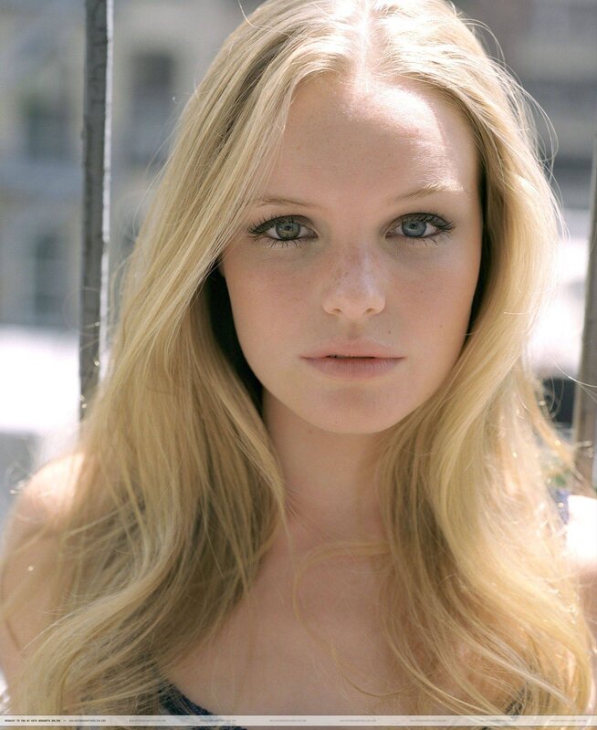 blonde woman with blue eyes