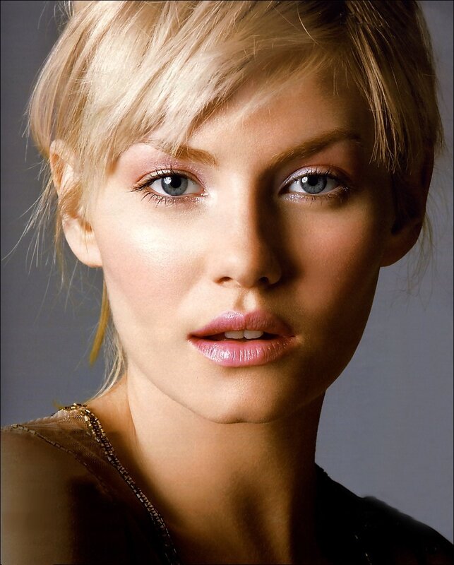 blonde woman with blue eyes