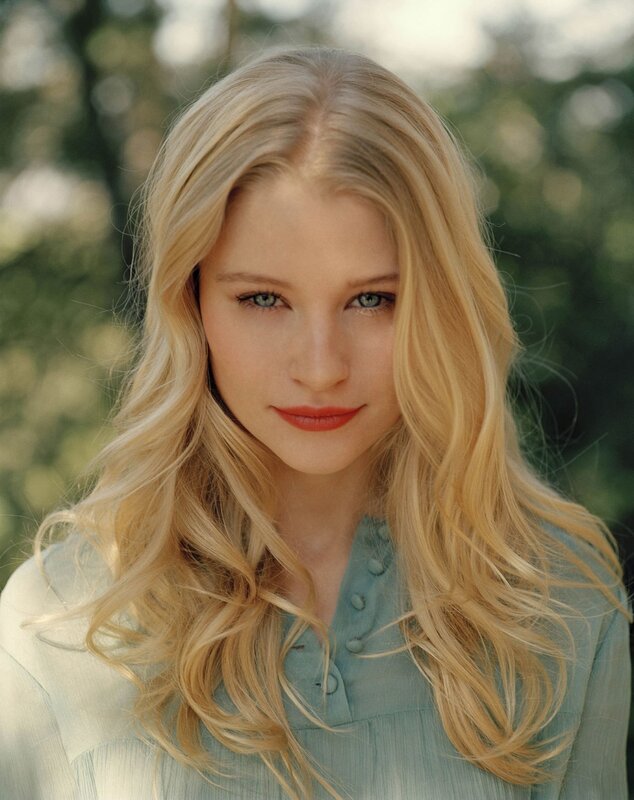 blonde woman with blue eyes
