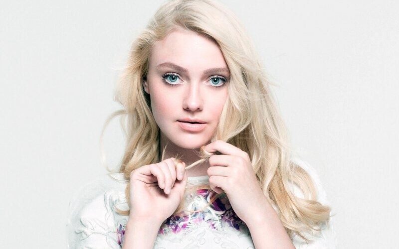 Blonde Woman with Blue Eyes — White, Neutral, Photograph, Hair
