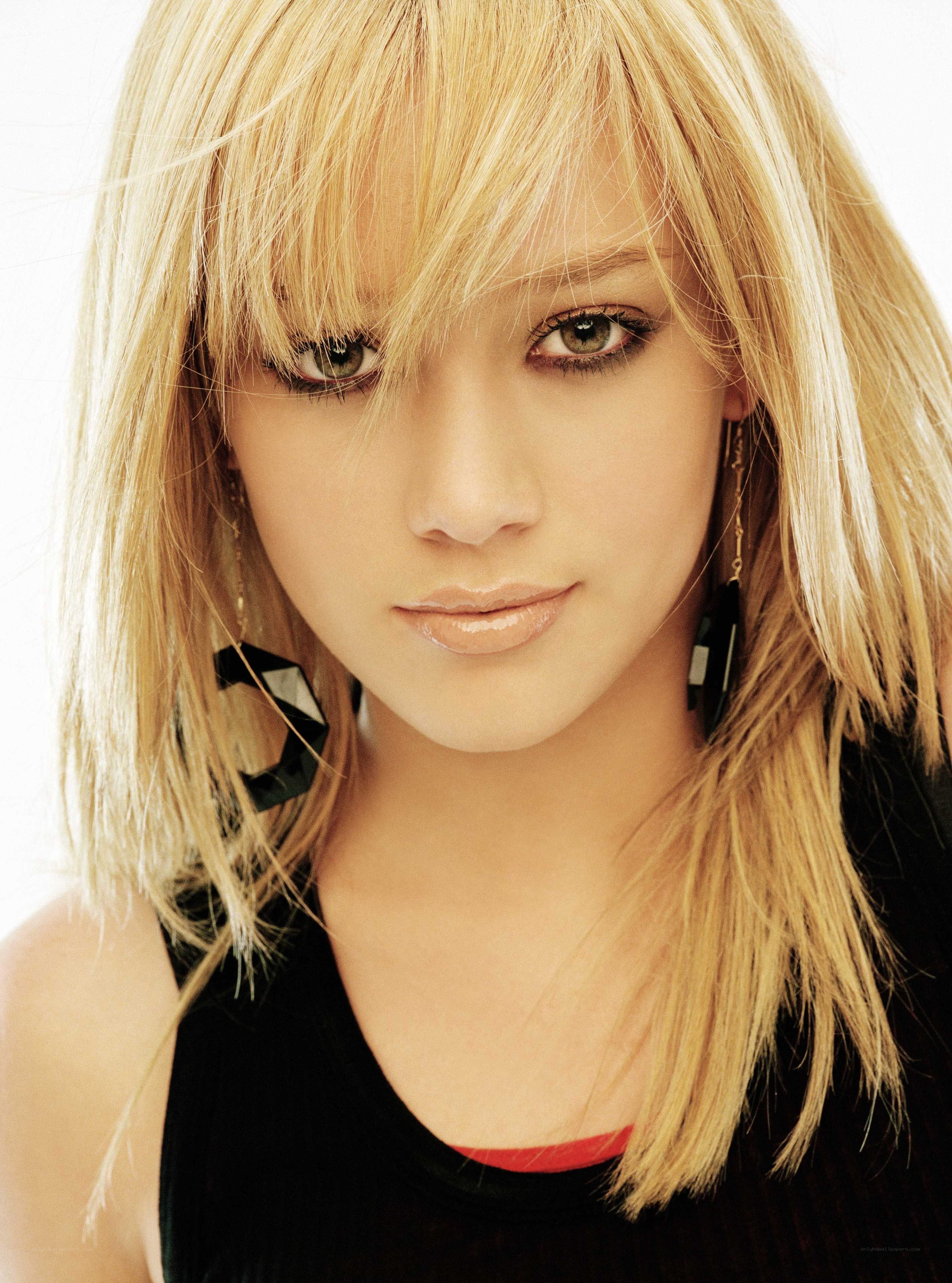blonde woman with bold makeup