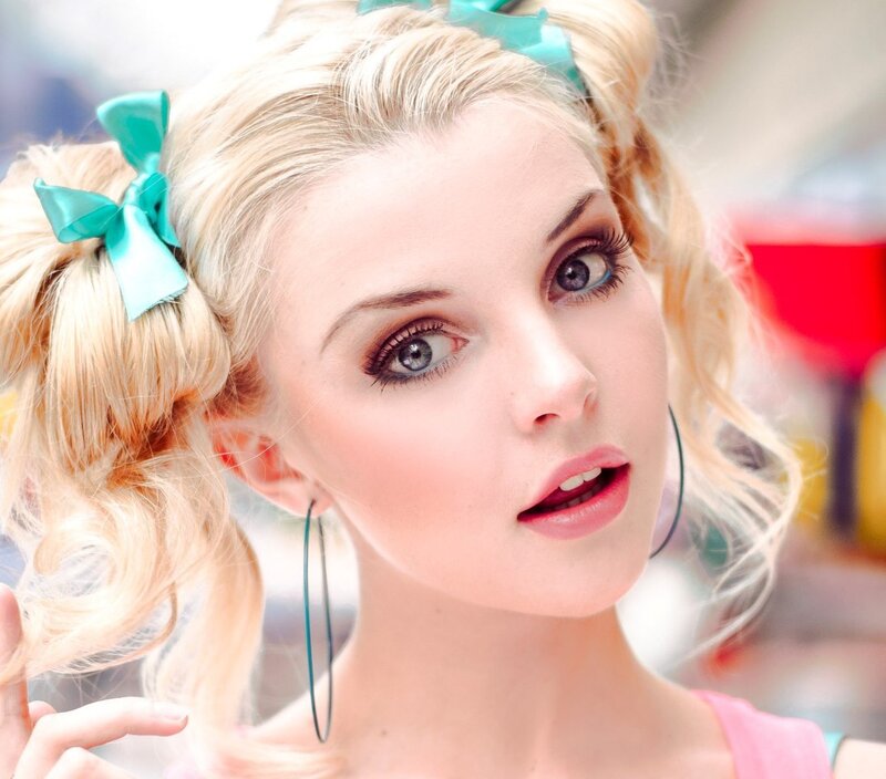 Blonde Woman with Bows