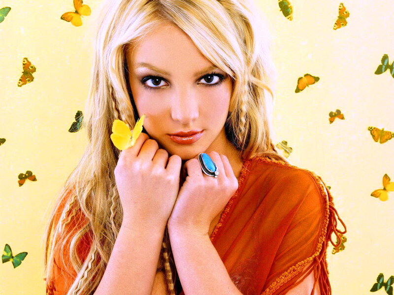 Blonde Woman with Butterflies — Yellow