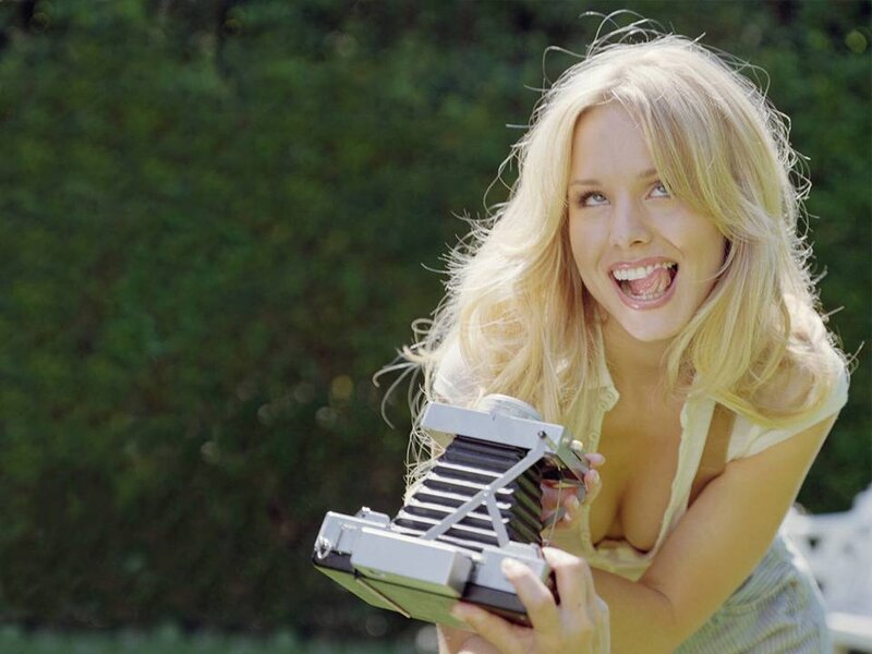Blonde Woman with Camera