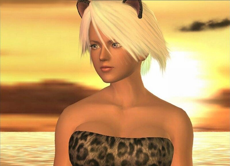 Blonde Woman with Cat Ears — Yellow