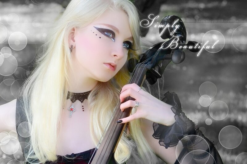 Blonde Woman with Cello