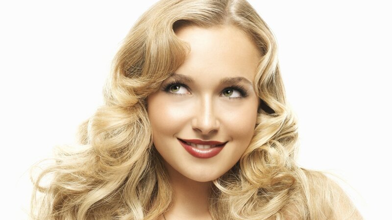 blonde woman with curls