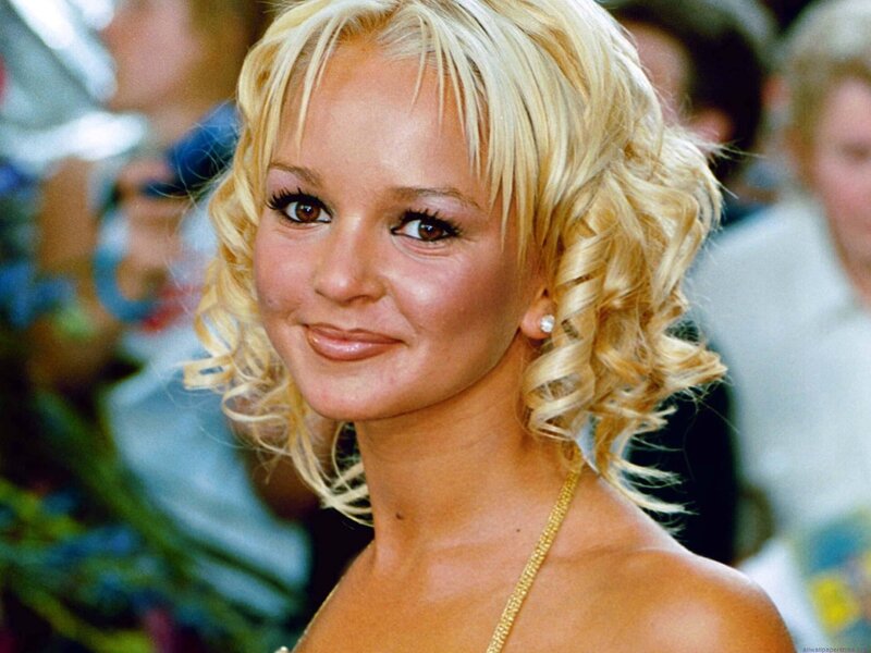 blonde woman with curls