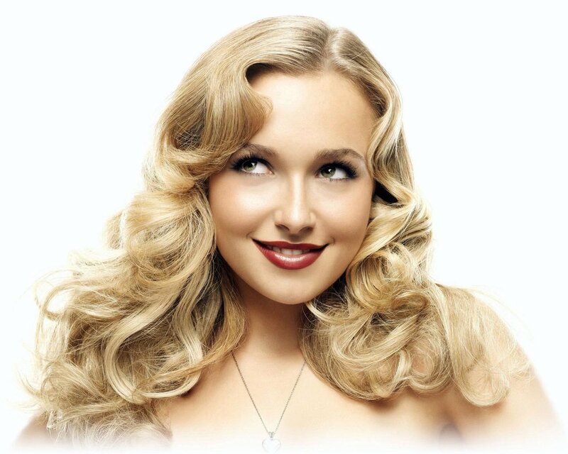 blonde woman with curls