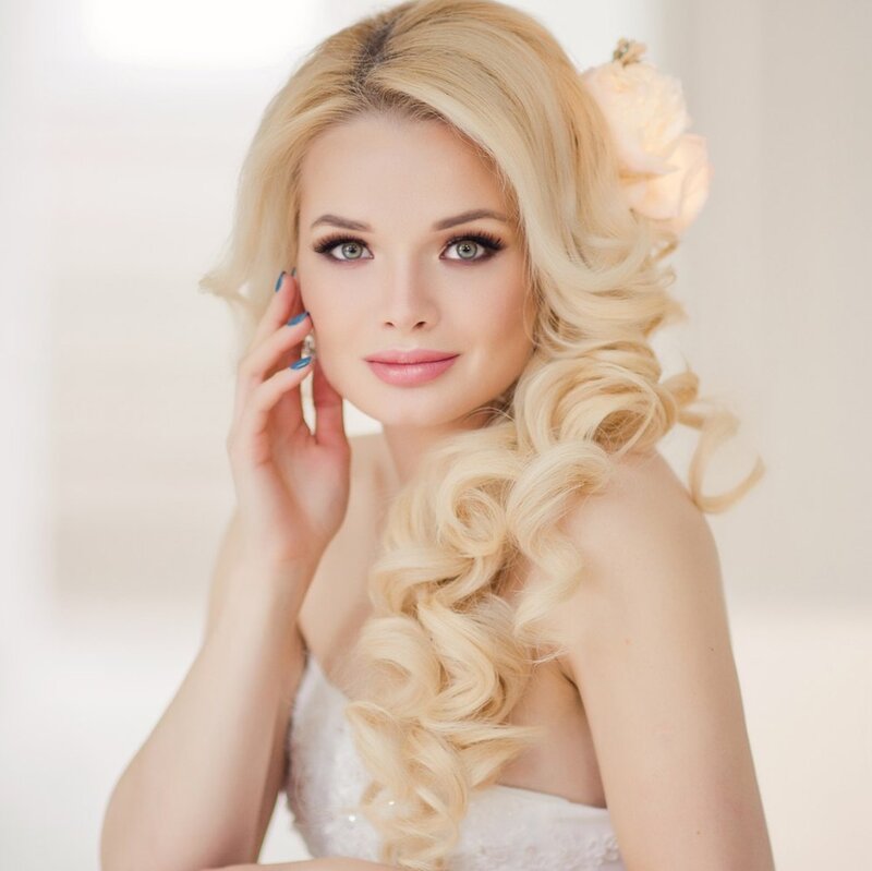 Blonde Woman with Curls — Serene