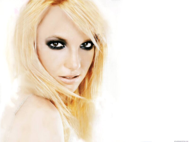 Blonde woman with dark makeup