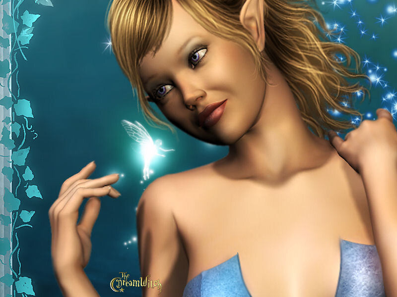 Blonde Woman with Fairy