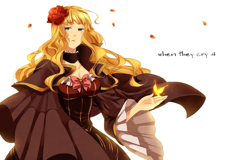 Blonde Woman with Flower — Brown