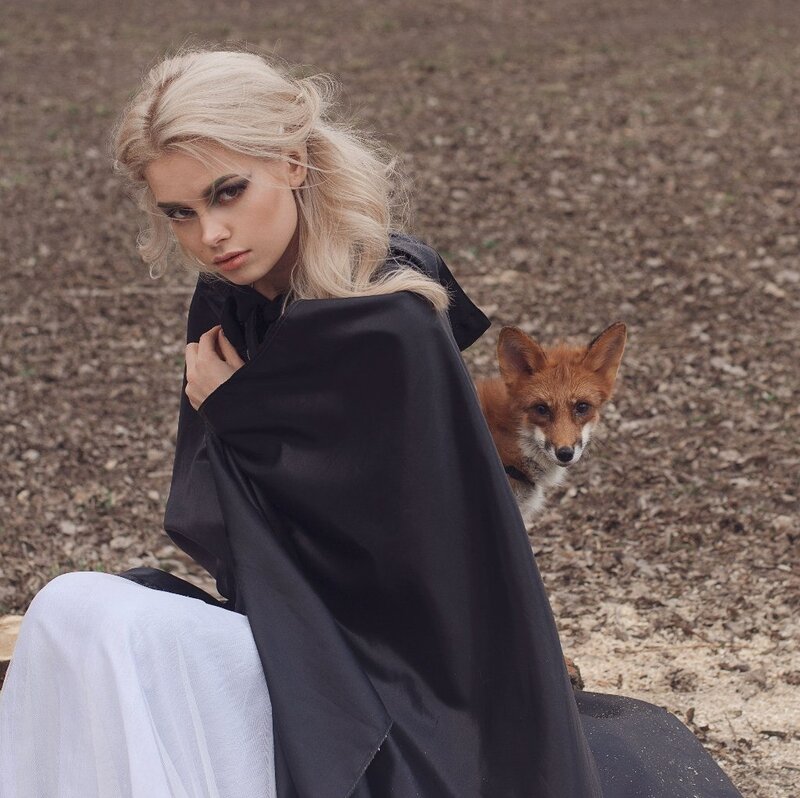 Blonde Woman with Fox