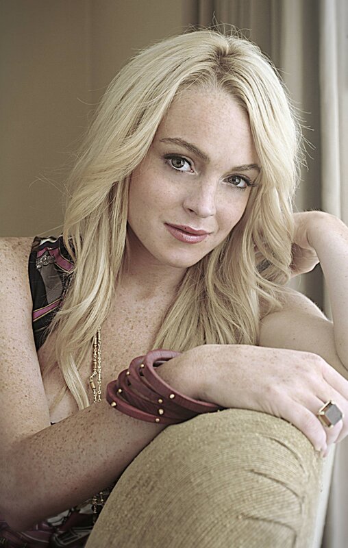 blonde woman with freckles