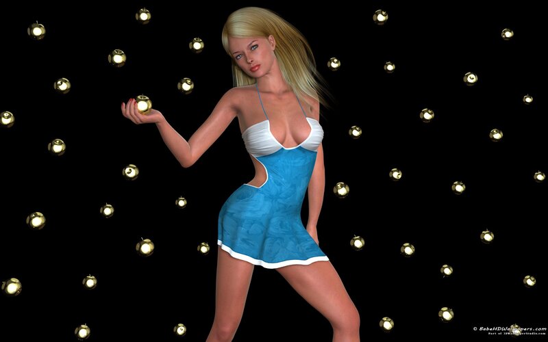 blonde woman with golden apples