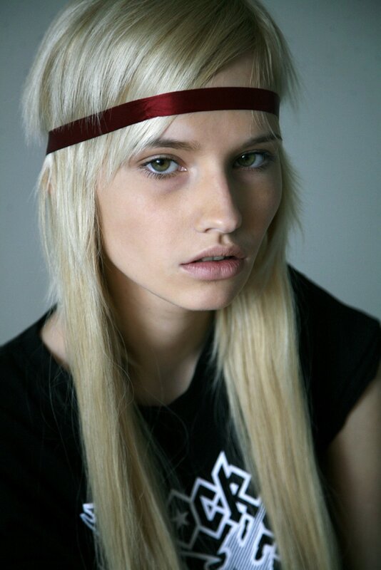 blonde woman with headband