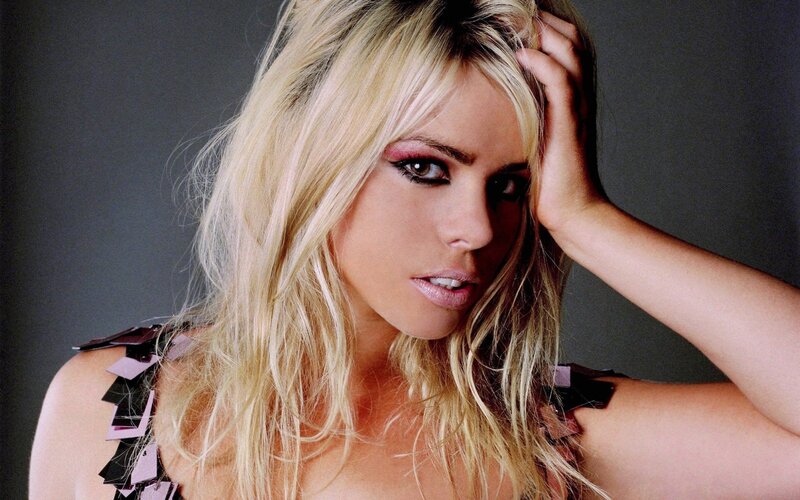 blonde woman with makeup