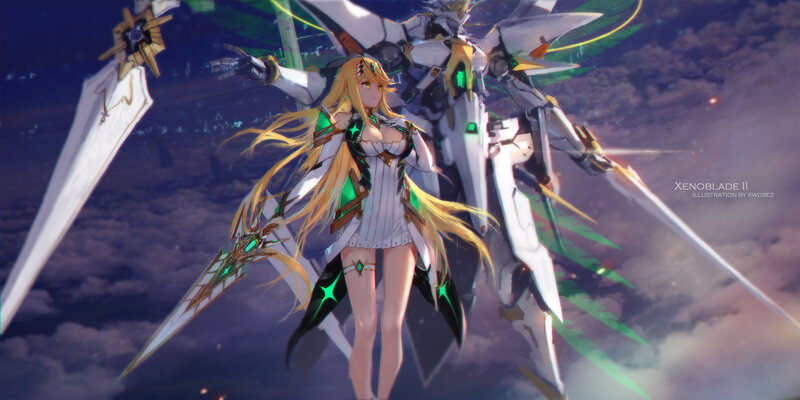 Blonde Woman with Mech — White