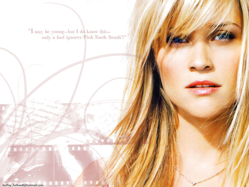 Blonde woman with quote