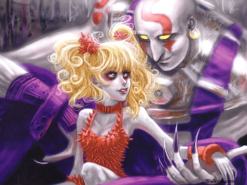 Blonde Woman with Red Costume