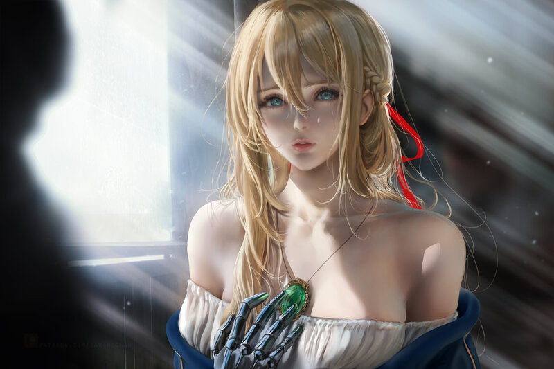 Blonde Woman with Robotic Hand