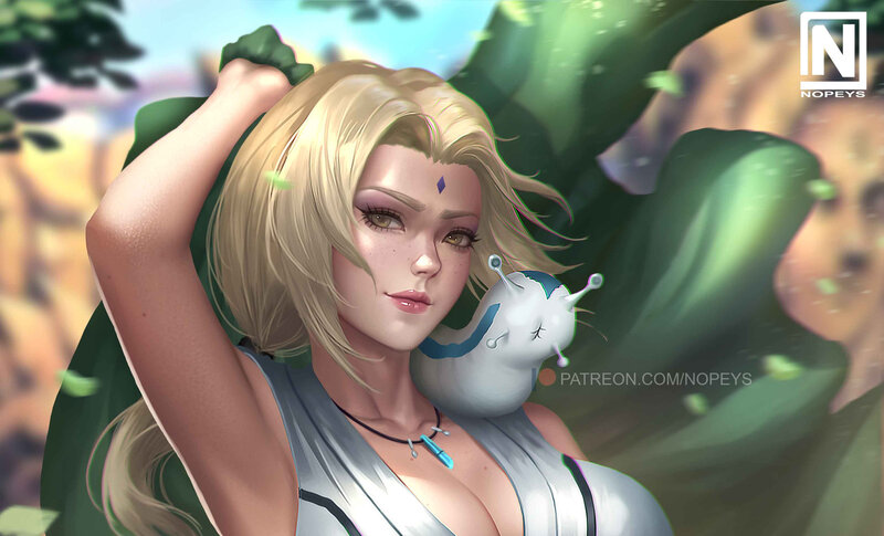Blonde Woman with Snail