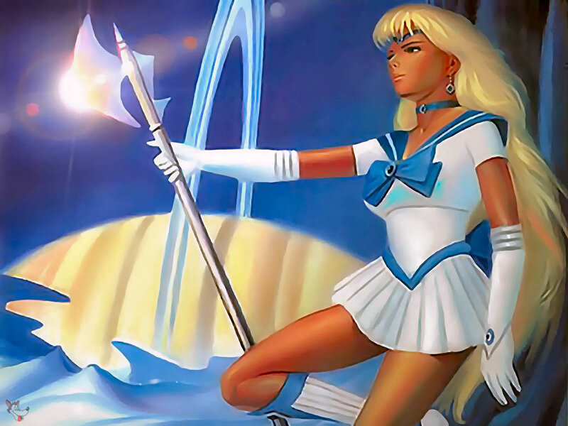 Blonde Woman with Spear