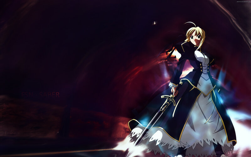 Blonde Woman with Sword — Black, Dramatic, Night