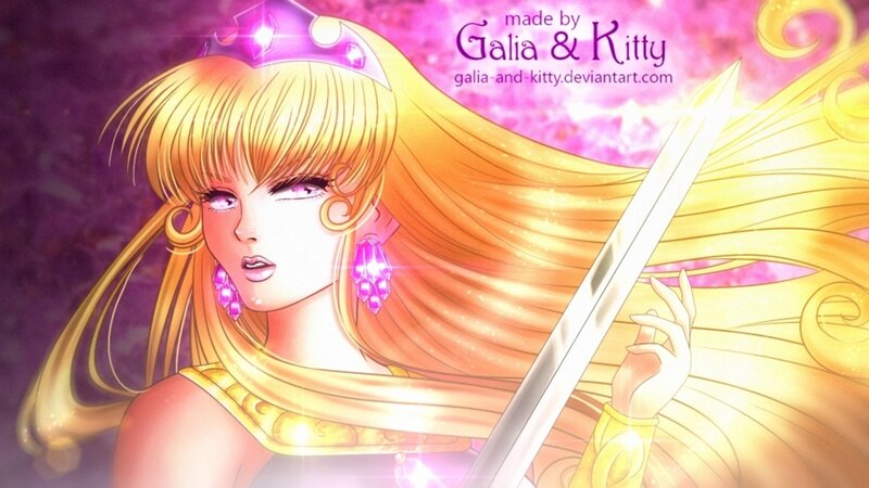 Blonde Woman with Sword — Gold, Dramatic, Anime