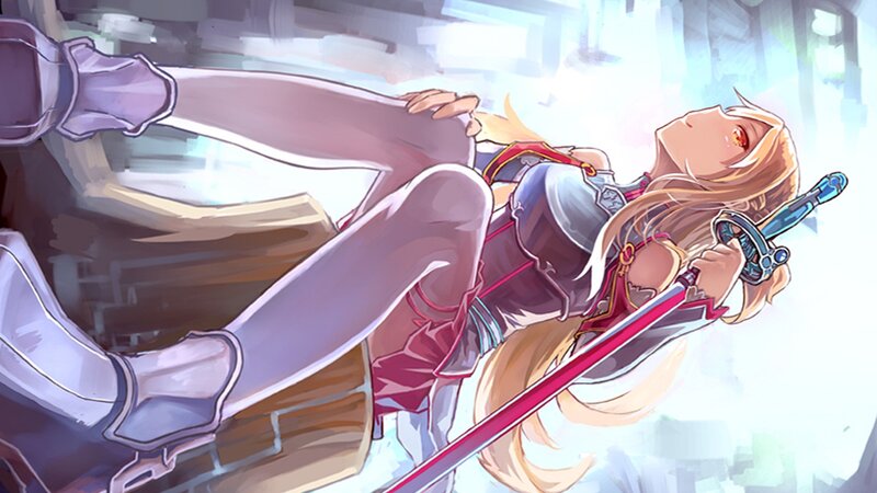 Blonde Woman with Sword — White, Dramatic, Anime, Armor, Long Hair