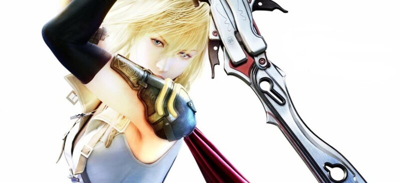 Blonde Woman with Sword — White, Dramatic, Digital Art, Gloves