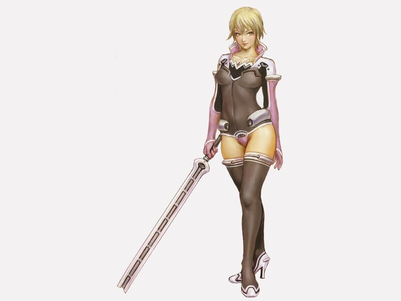 Blonde Woman with Sword — White, Neutral