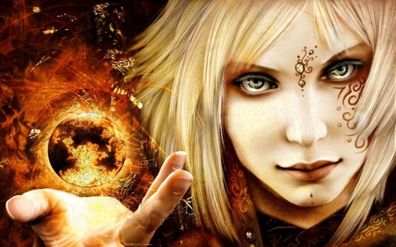 Blonde Woman with Tattoos — Gold, Dramatic