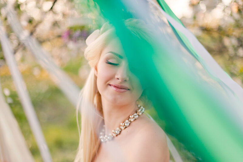Blonde Woman with Veil