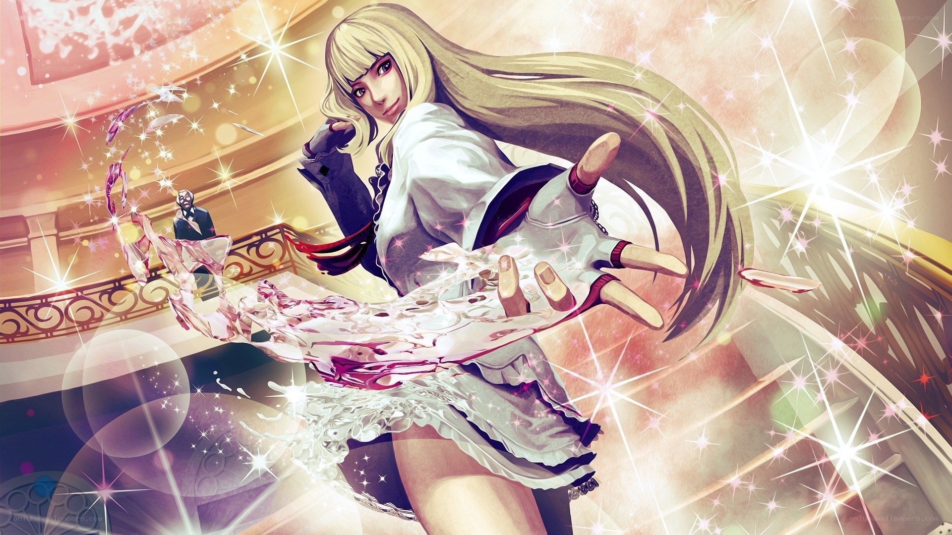 blonde woman with water powers