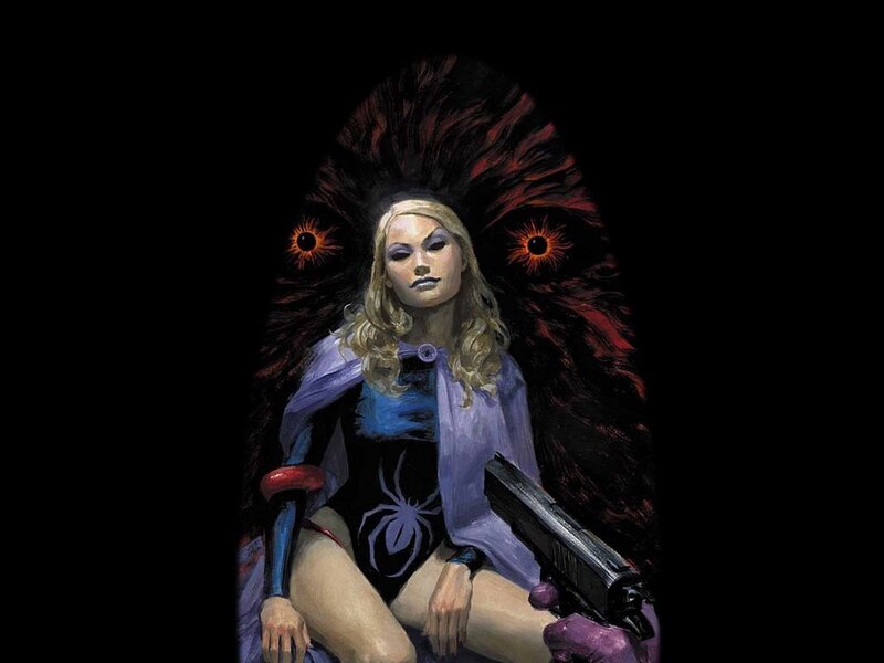 Blonde Woman with Weapon — Black